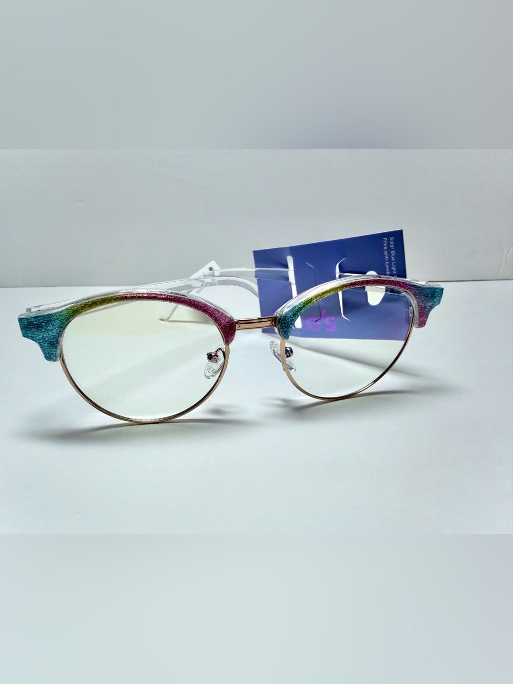 Claire's Multicolor Glitter Cat-Eye Glasses